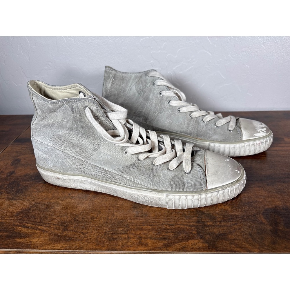 Bootleg by John Varvatos Mens Grey Textured High Top Sneakers F11005U1 A760B 101